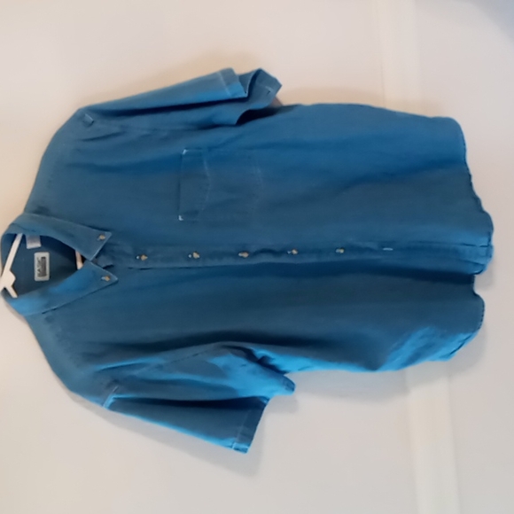 Basics Edition Men's Blue Denim Button Up 100% Cotton Shirt Sz XL - Picture 1 of 11